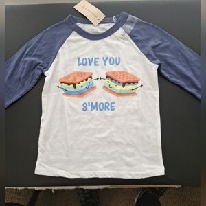 First Impressions Toddler Boys 3T White Blue Long Sleeve TShirt Love You Smore